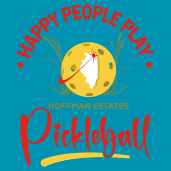 Happy People Play Pickleball Ladies Performance Tee Design