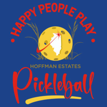 Happy People Play Pickleball UPF 50 Long Sleeve Performance Tee Design