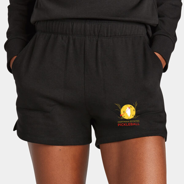 Hoffman Estates Pickleball Ladies Tri Fleece Shorts Thumbnail